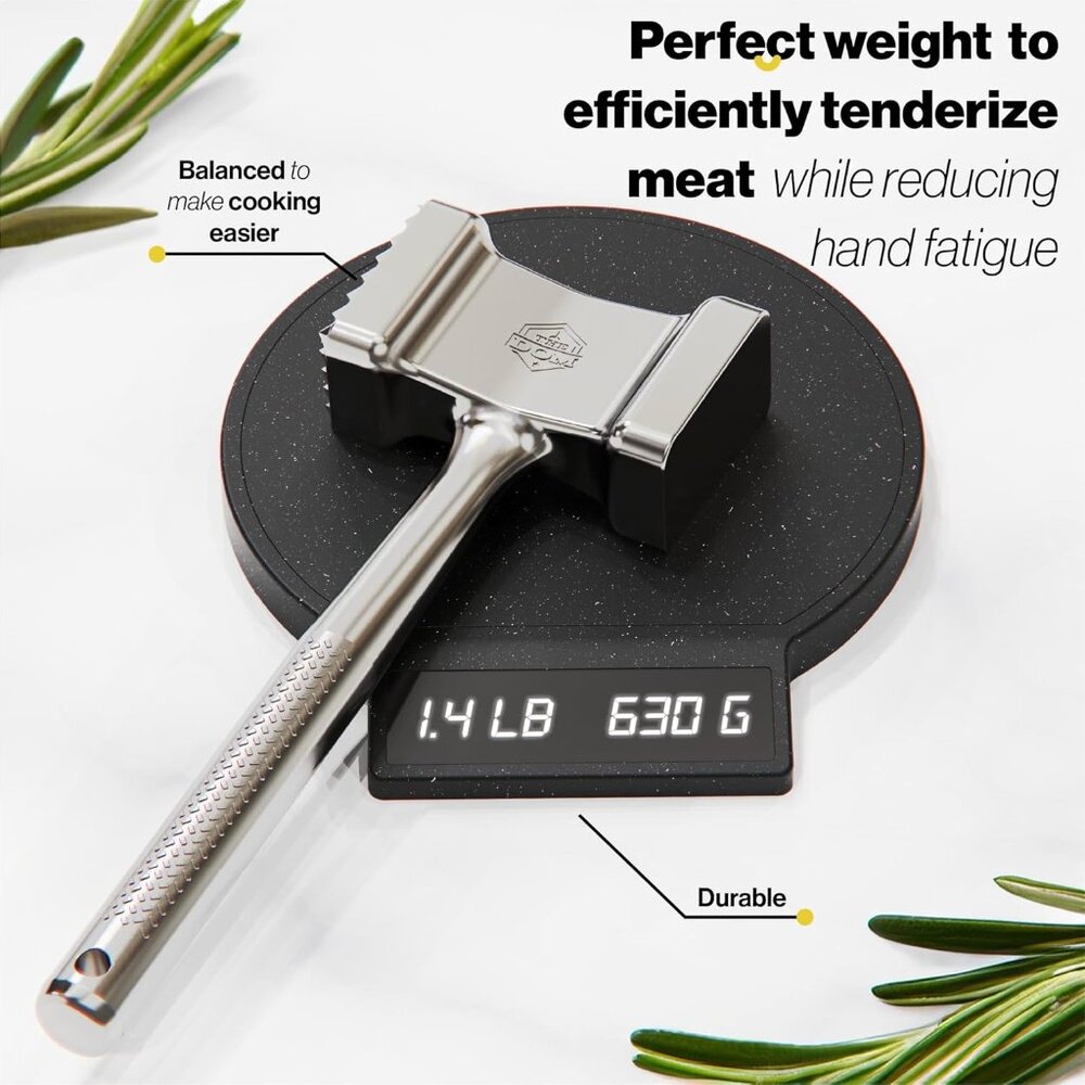 Premium Meat Hammer Tenderizer Dishwasher safe, Meat Mallet Non-Slip Grip - Picture 2 of 4